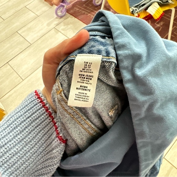 H&M Mama Over the Belly Mom Loose Ankle Jeans High Rib XS - Picture 3 of 6